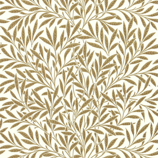 MORRIS & CO Willow Wallpaper Leaves , Trees Cream,Brown  Surflex-Printed Wallpaper - DBPW216965