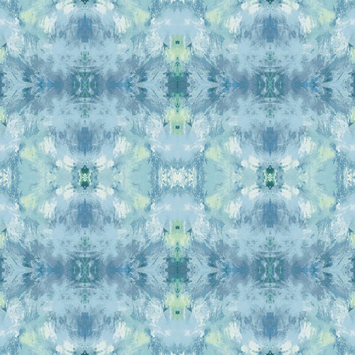 Daisy Bennett Designs West Boulevard Collection Kaleidoscope Abstract Contemporary Blue Matte Sidewall - DBW1000