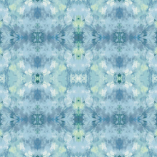 Daisy Bennett Designs West Boulevard Collection Kaleidoscope Abstract Contemporary Blue Matte Sidewall - DBW1000