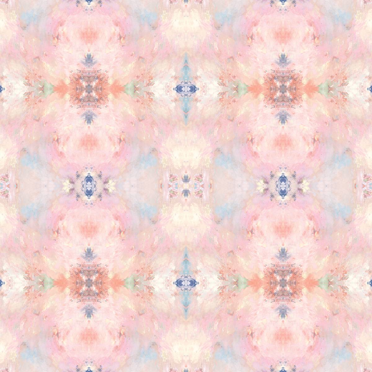 Daisy Bennett Designs West Boulevard Collection Kaleidoscope Abstract Contemporary Pink Matte Sidewall - DBW1003