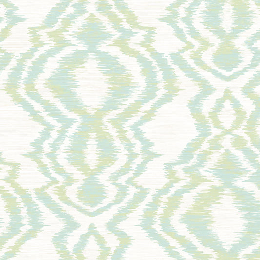 Daisy Bennett Designs West Boulevard Collection Moirella Abstract Contemporary Green Matte Sidewall - DBW8001