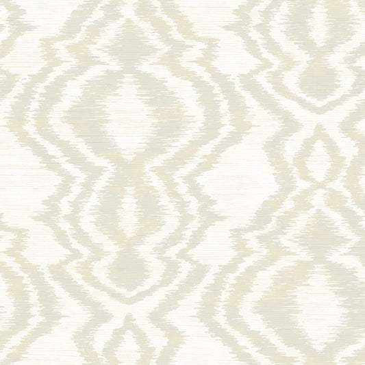 Daisy Bennett Designs West Boulevard Collection Moirella Abstract Contemporary Beige Matte Sidewall - DBW8004