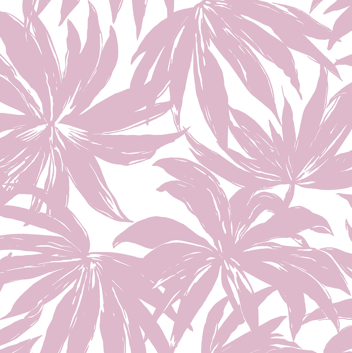 Daisy Bennett Designs West Boulevard Collection Palma Botanical Coastal Pink Matte Sidewall - DBW9115