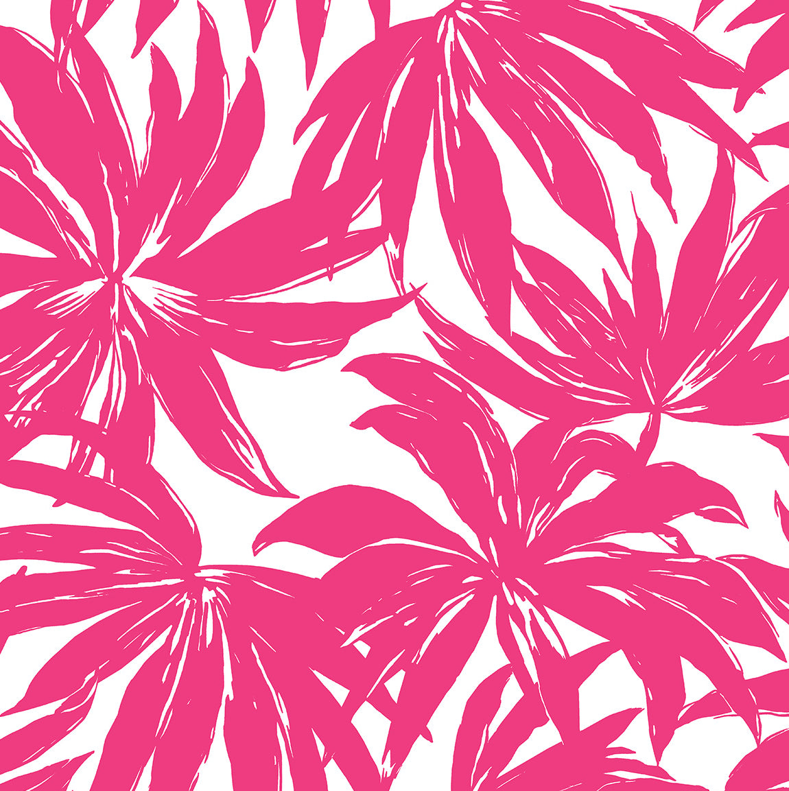 Daisy Bennett Designs West Boulevard Collection Palma Botanical Coastal Pink Matte Sidewall - DBW9117