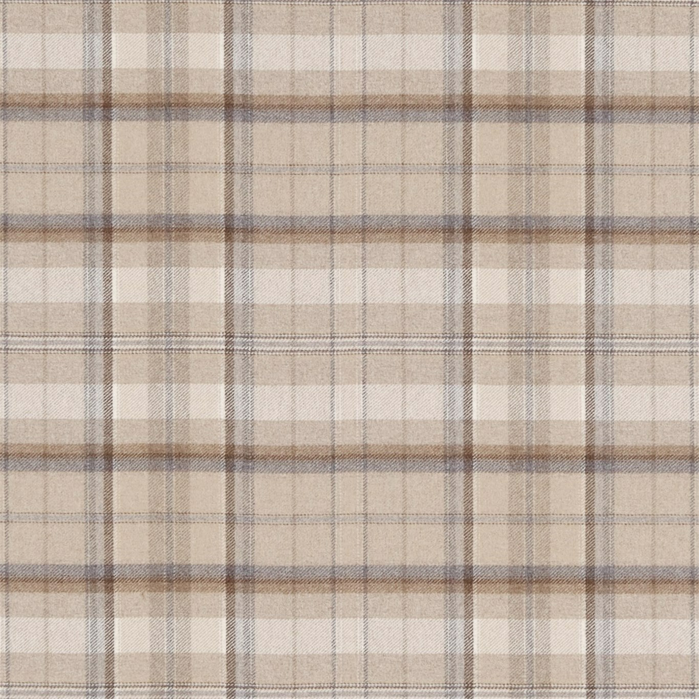 SANDERSON Byron Fabric Checks Linen,Pebble   - DBYR233241