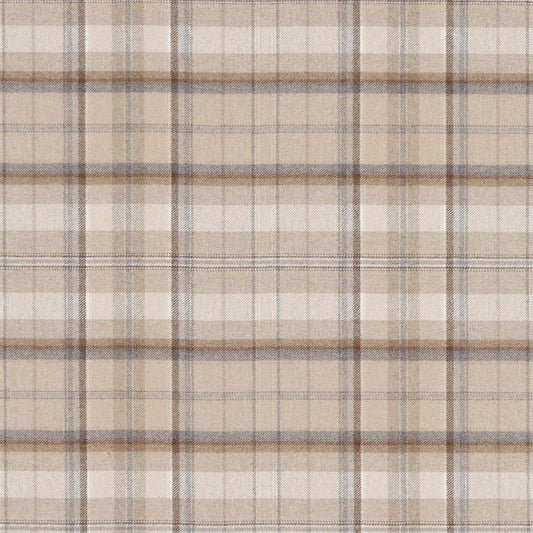 SANDERSON Byron Fabric Checks Linen,Pebble   - DBYR233241