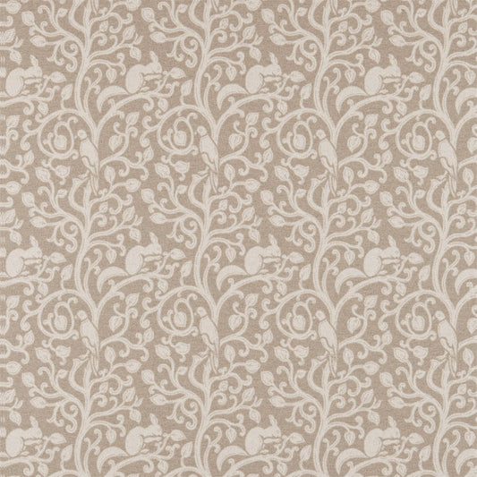 SANDERSON Squirrel & Dove Wool Fabric Animals Linen   - DBYR233265