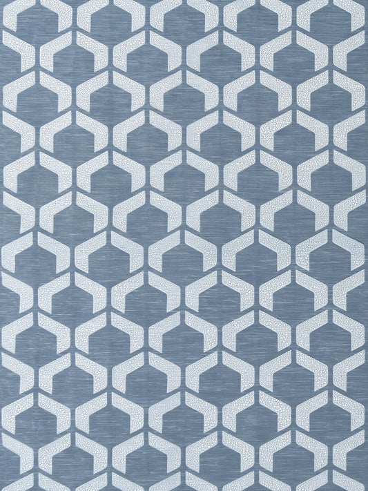 SCALAMANDRE  CRAQUELE FABRIC BLUE STORM   - DB 0001D297