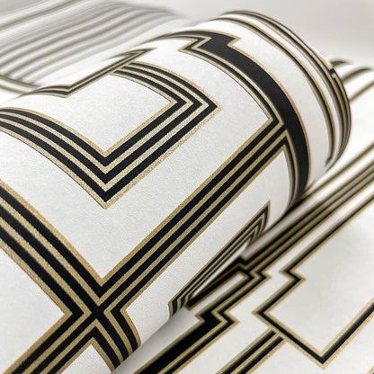 Collins & Company Deco 2 Manhattan Geometric Contemporary Black Matte  - DC60005