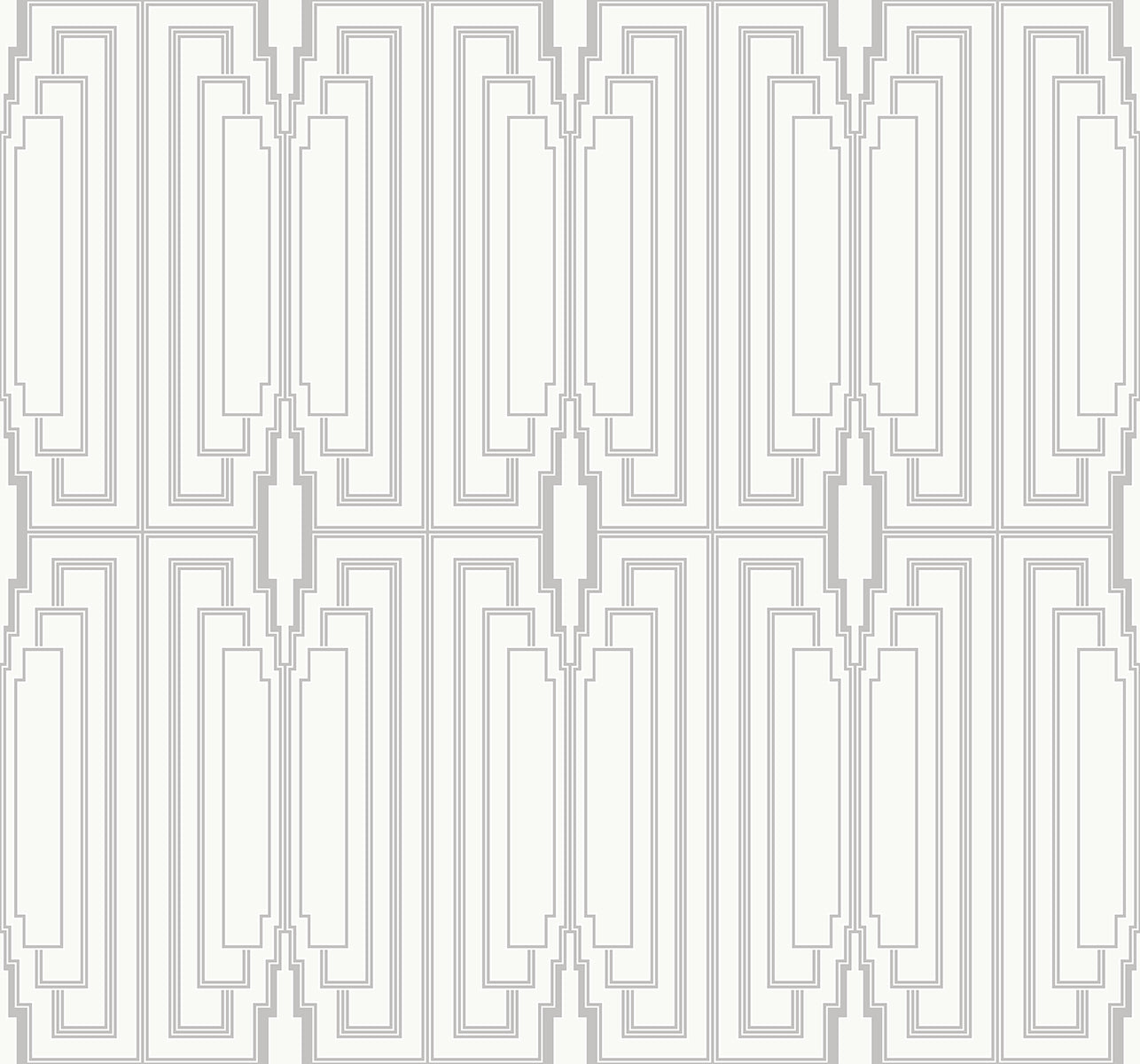 Collins & Company Deco 2 Manhattan Geometric Contemporary Silver Metallic Sidewall - DC60013