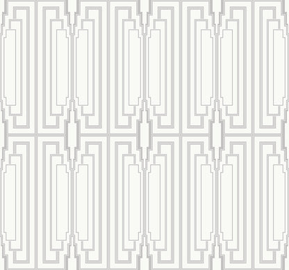 Collins & Company Deco 2 Manhattan Geometric Contemporary Silver Metallic  - DC60013