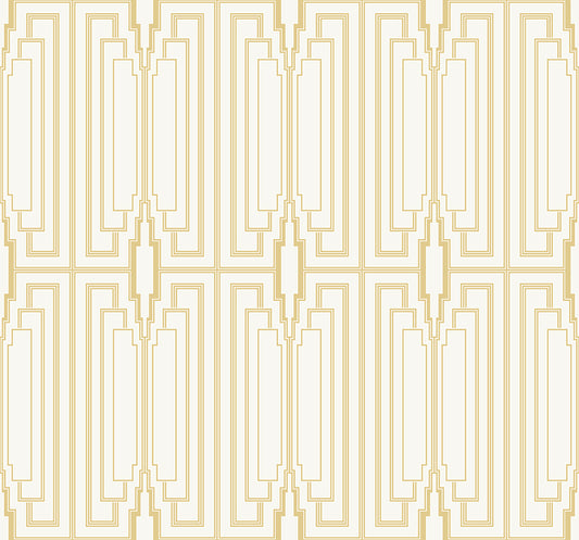 Collins & Company Deco 2 Manhattan Geometric Contemporary Gold Metallic Sidewall - DC60015