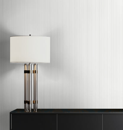 Collins & Company Deco 2 Brooklyn Stria Striped Contemporary Off-White Metallic  - DC60201