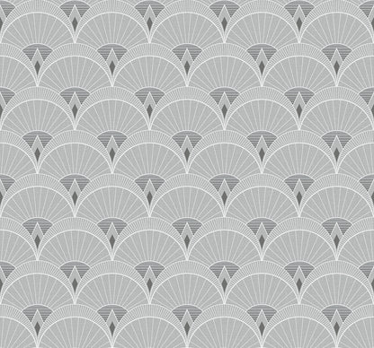 Collins & Company Deco 2 Chrysler Arches Geometric Contemporary Grey Matte  - DC60305