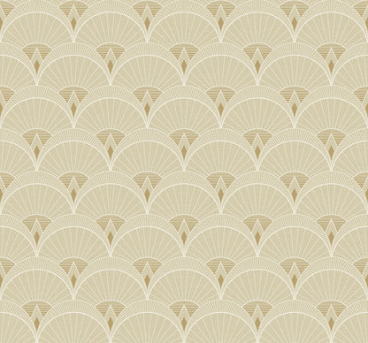 Collins & Company Deco 2 Chrysler Arches Geometric Contemporary Beige Matte  - DC60306