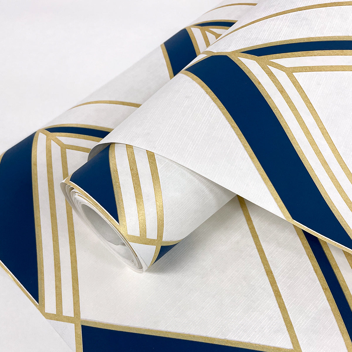 Collins & Company Deco 2 Brooklyn Diamond Geometric Contemporary Blue Metallic  - DC60502