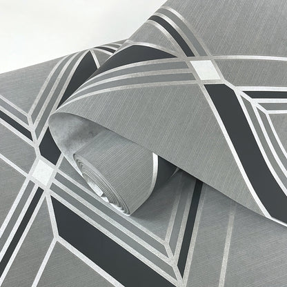 Collins & Company Deco 2 Brooklyn Diamond Geometric Contemporary Grey Metallic  - DC60504