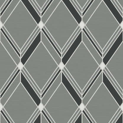 Collins & Company Deco 2 Brooklyn Diamond Geometric Contemporary Grey Metallic  - DC60504
