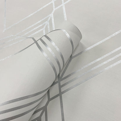 Collins & Company Deco 2 Brooklyn Diamond Geometric Contemporary Silver Metallic  - DC60510