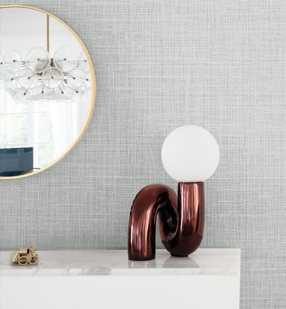 Collins & Company Deco 2 Glitter Faux Finish Linen Contemporary Grey Metallic  - DC60704