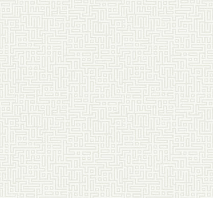 Collins & Company Deco 2 Rockefellar Maze Geometric Contemporary Off-White Metallic  - DC60900