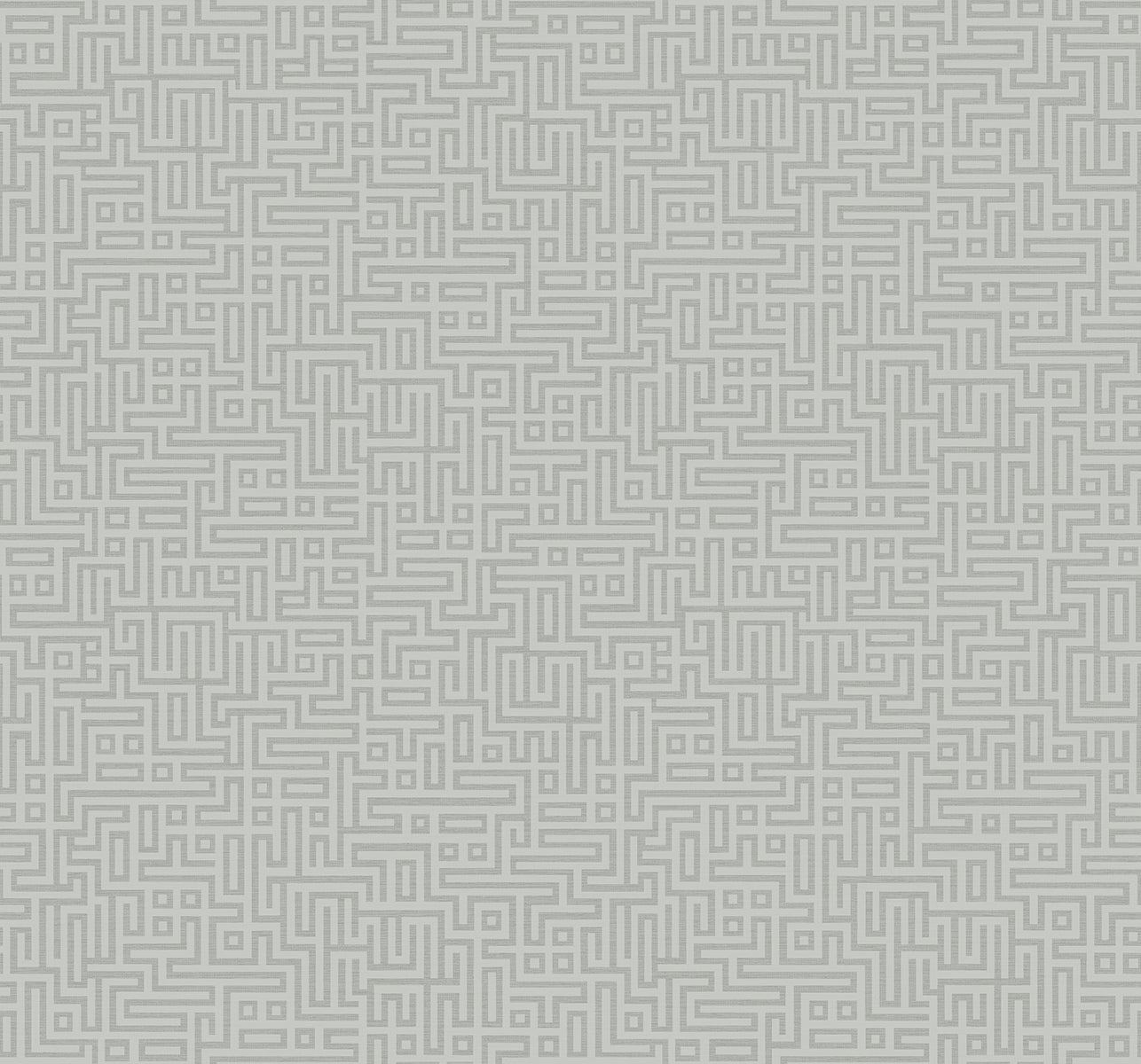 Collins & Company Deco 2 Rockefellar Maze Geometric Contemporary Grey Metallic Sidewall - DC60906