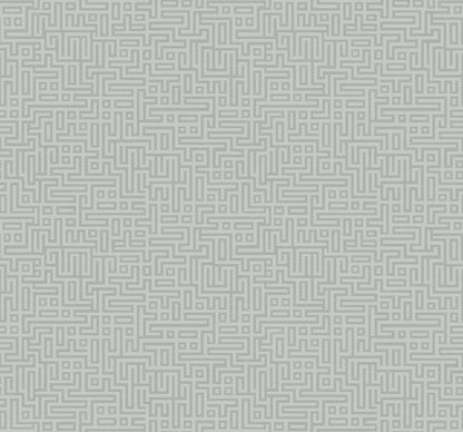 Collins & Company Deco 2 Rockefellar Maze Geometric Contemporary Grey Metallic  - DC60906