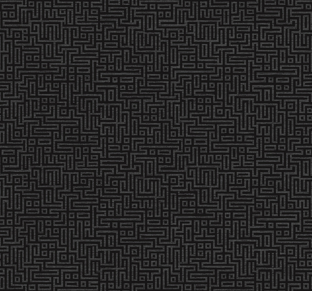 Collins & Company Deco 2 Rockefellar Maze Geometric Contemporary Black Metallic Sidewall - DC60910