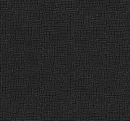 Collins & Company Deco 2 Rockefellar Maze Geometric Contemporary Black Metallic  - DC60910