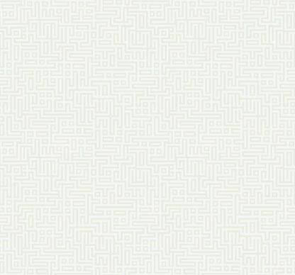 Collins & Company Deco 2 Rockefellar Maze Geometric Contemporary Off-White Metallic  - DC60930