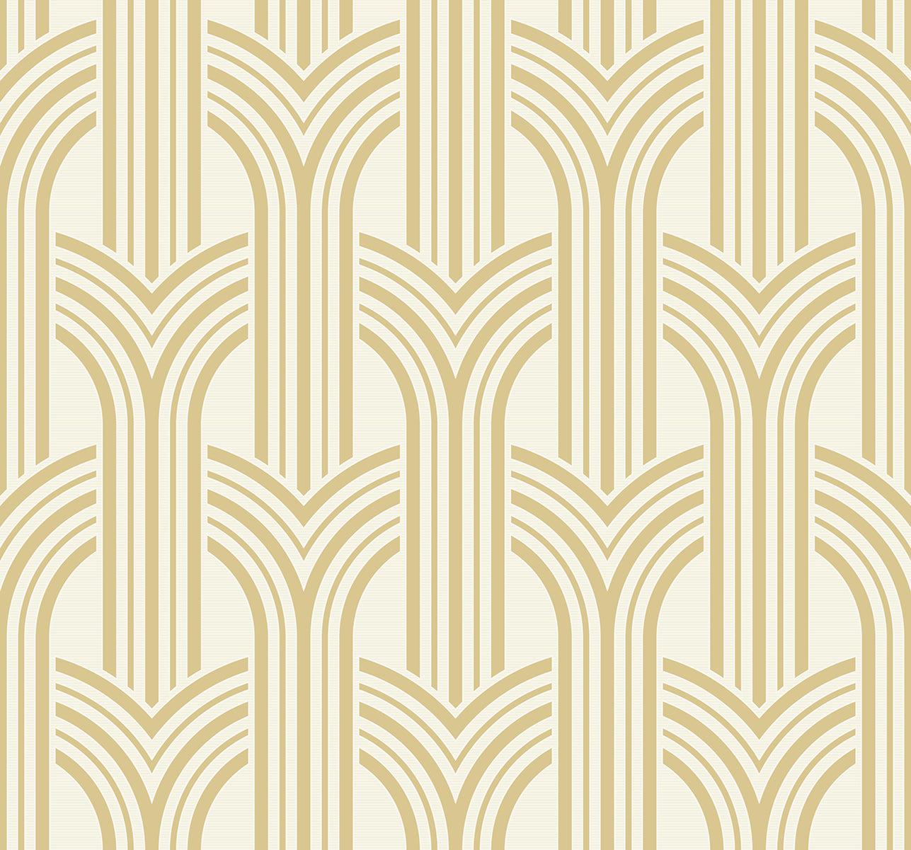 Collins & Company Deco 2 Broadway Arches Geometric Contemporary Gold Metallic Sidewall - DC61303