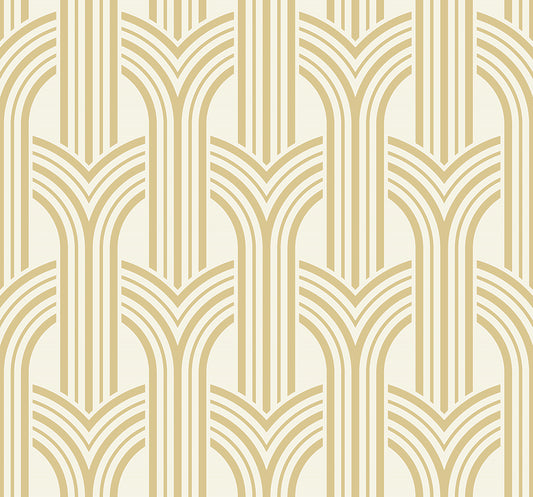 Collins & Company Deco 2 Broadway Arches Geometric Contemporary Gold Metallic Sidewall - DC61303