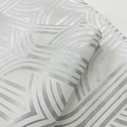 Collins & Company Deco 2 Broadway Arches Geometric Contemporary Silver Metallic  - DC61307