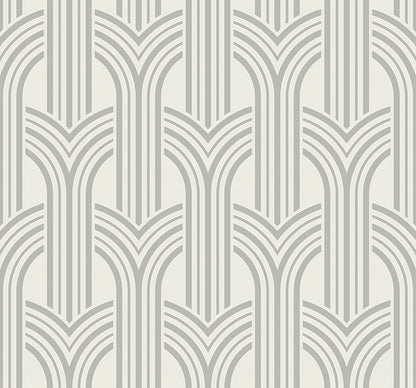 Collins & Company Deco 2 Broadway Arches Geometric Contemporary Silver Metallic  - DC61307