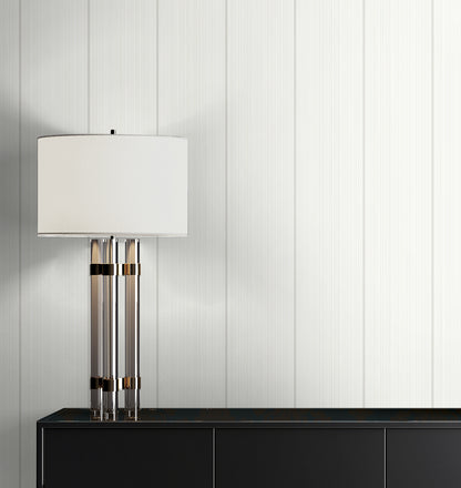 Collins & Company Deco 2 Rockefeller Stripe Striped Contemporary Off-White Matte  - DC61407