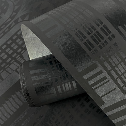 Collins & Company Deco 2 Manhattan Skyline Abstract Contemporary Black Gloss  - DC61510