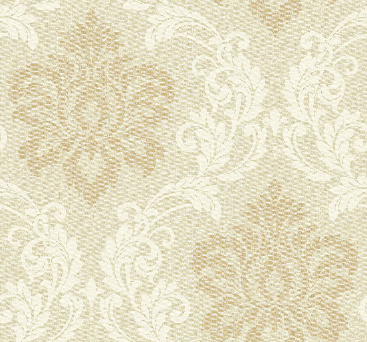 Collins & Company Deco 2 Deco Damask Damask Contemporary Beige Matte Sidewall - DC61605