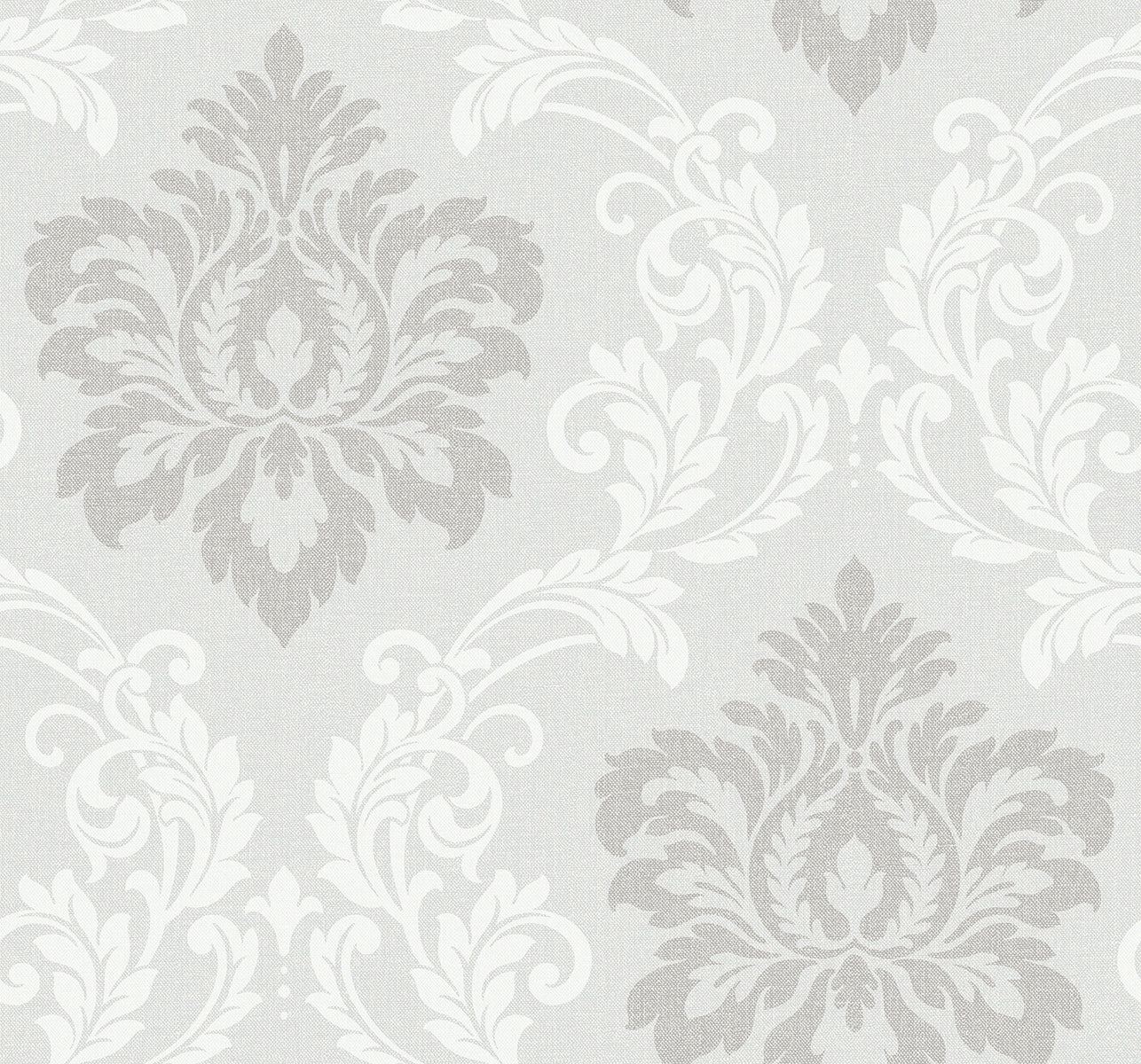 Collins & Company Deco 2 Deco Damask Damask Contemporary Grey Matte Sidewall - DC61608