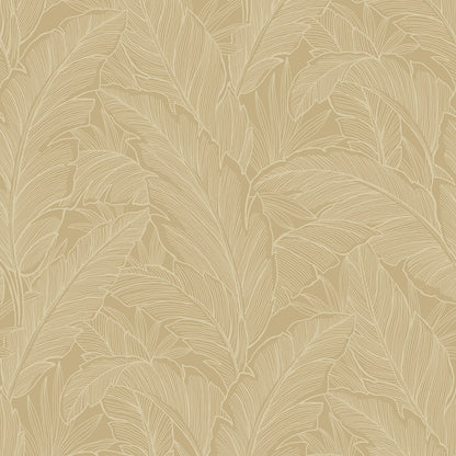 Collins & Company Deco 2 Deco Banana Leaf Botanical Contemporary Gold Metallic  - DC61705