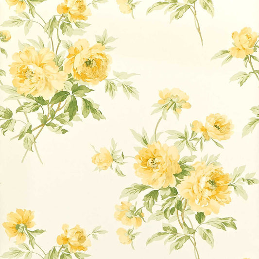 SANDERSON Adele Wallpaper Classic Floral Primrose, Ivory  Gravure Printed Wallpaper - DCAVAD102