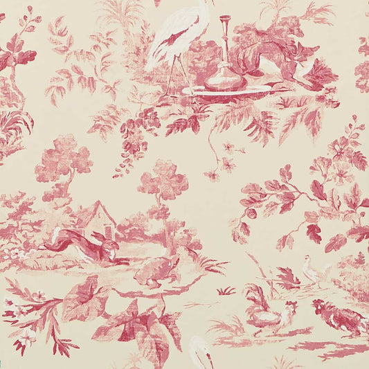 SANDERSON Aesop's Fables Wallpaper Other Pink  Gravure Printed Wallpaper - DCAVAE101