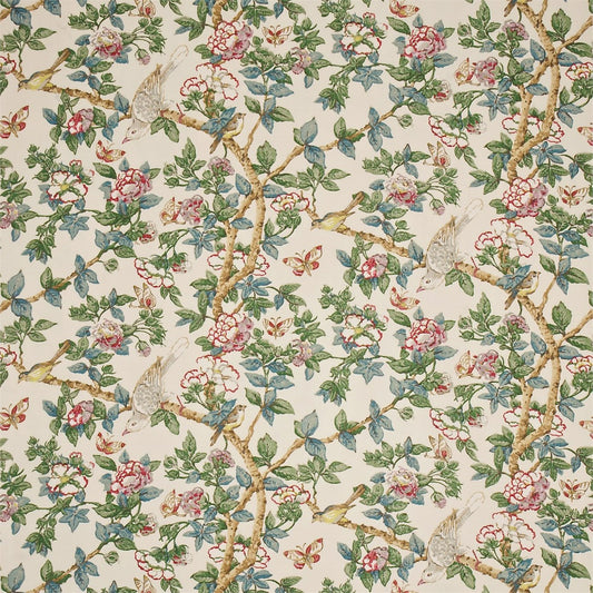 SANDERSON Caverley Fabric Leaves , Trees Chintz   - DCAVCA203