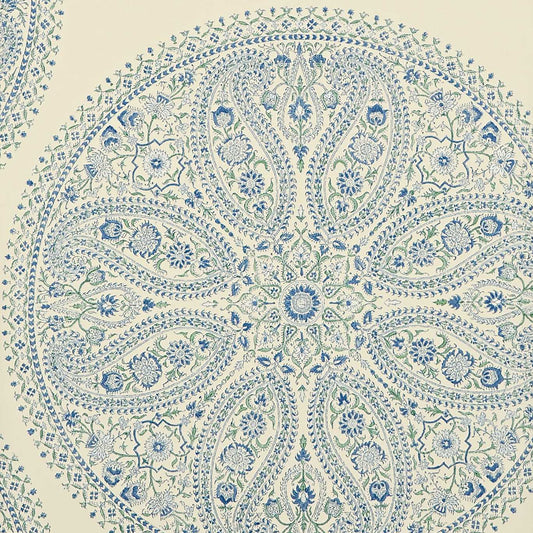 SANDERSON Paisley Circles Wallpaper Other Blue  Gravure Printed Wallpaper - DCAVPC103