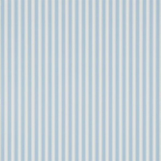 SANDERSON New Tiger Stripe Wallpaper Stripes Blue, Ivory  Flexo-Printed Wallpaper - DCAVTP106