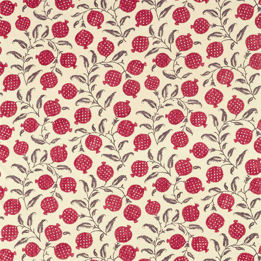 SANDERSON Anaar Fabric Leaves , Trees Tyrian Cherry   - DCEF226626