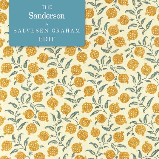 SANDERSON Anaar Fabric Leaves , Trees Woad   - DCEF226628