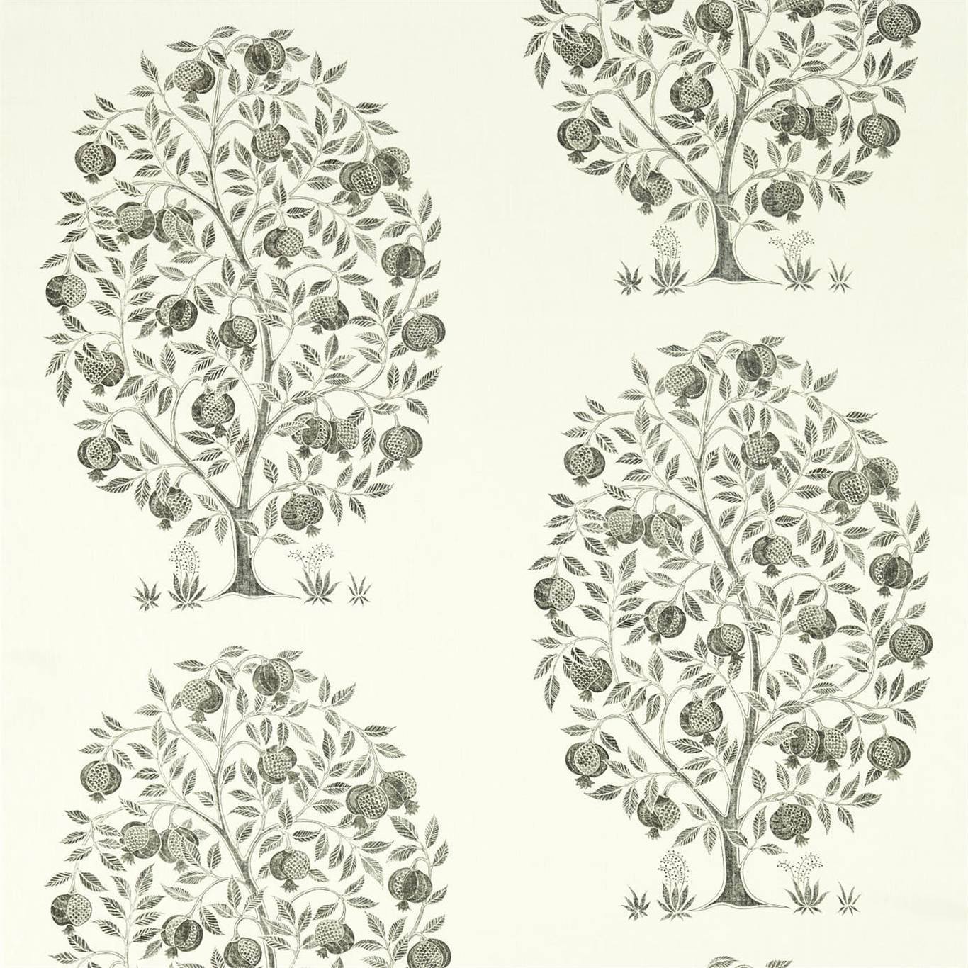 SANDERSON Anaar Tree Fabric Leaves , Trees Charcoal   - DCEF226630