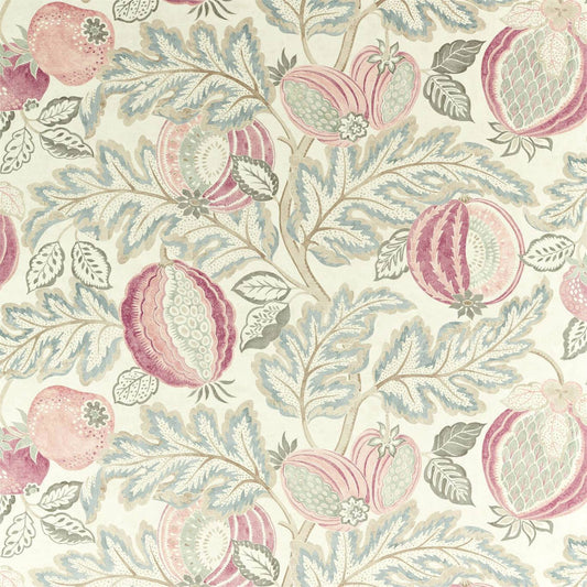SANDERSON Cantaloupe Fabric Leaves , Trees Blush,Dove   - DCEF226638