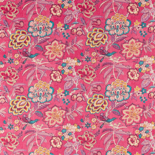 SANDERSON Indra Flower Fabric Classic Floral Hibiscus   - DCEF226641