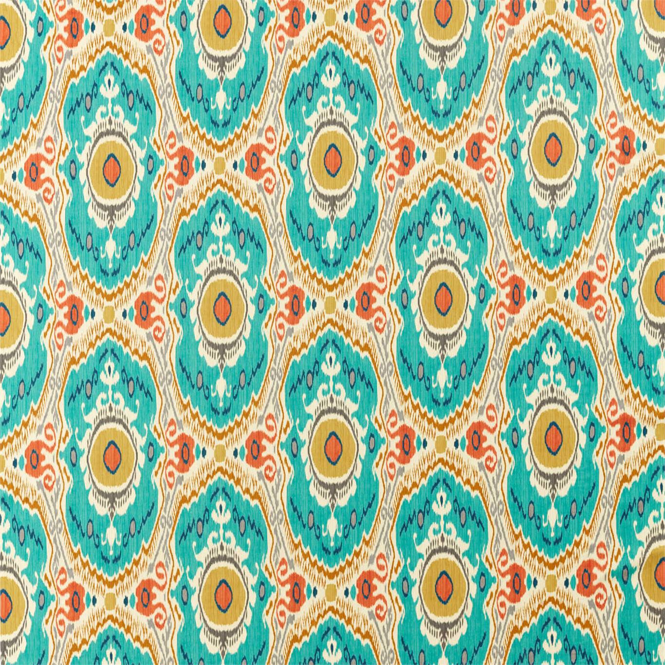 SANDERSON Niyali Fabric Other Teal,Saffron   - DCEF226648
